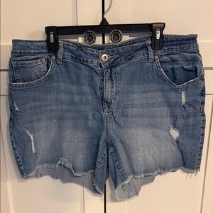 Style & Co. Light Blue Distressed Jean Shorts
